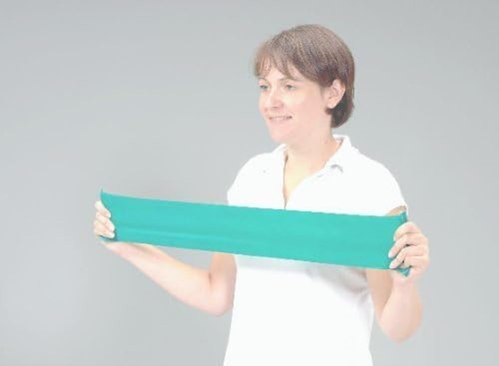 Rolyan Energising Exercise Bands, High-Quality Exercise Bands in Various Lengths and Progressive Resistance Levels for Enhanced Strength, Range of Motion, and Coordination, Green, Heavy, 25m