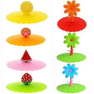 Limeow siliconen beker deksels siliconen drinkbeker deksels siliconen anti-stof glazen beker hoes siliconen beker covers…