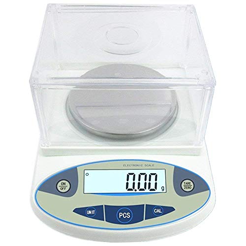 3000g x 0.01g Lab Analytical Balance Scale, MOCCO 10 mg High Precision Electronic Scientific Scale Accuracy Weighs Laboratory Instrument with 500g Calibration Weight, Adapter for Laboratories School