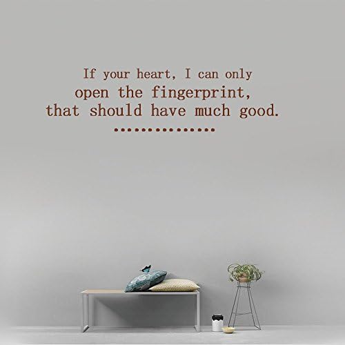 If your heart, I can only open the fingerprint, that should have much good. Vinyl Wall Art Inspirational Quotes and Saying Home decor Decal Sticker Size: 15'' X 40''