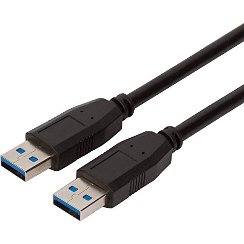 Buyer's Point SuperSpeed USB 3.0 (USB to USB Cable Male to Male) Type A/Type A Cable Cord for Data Transfer Hard Drive Enclosures, Printers, Modems, Cameras, Flash Drives, Thumb (1.5ft) (Black,2)