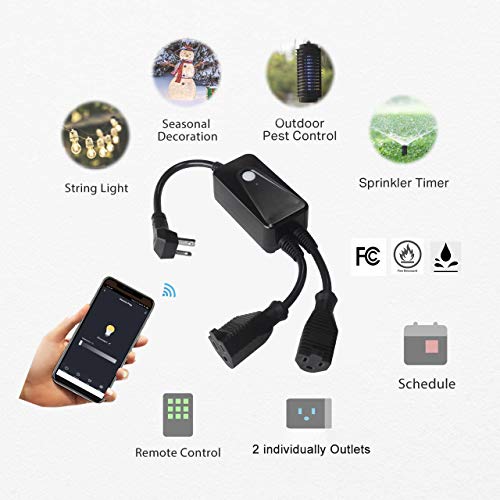 Kasa Smart Switch Case Outdoor Smart Dimmer Plug, Dimmer With IP64