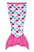 Fin Fun Mermaid Tail Blanket Kids, Girls and Boys - Cuddle Tails - Perfect Birthday Kids, Pink Dream