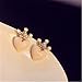ULAKY Rhinestones Crown Earrings Lovely Love Peach Heart Earrings