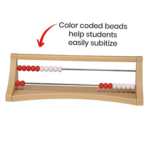 hand2mind 20 Bead Plastic Rekenrek, Abacus for Kids Math, Math