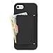 Incipio Apple iPhone 7/8 Stowaway Advanced Credit Card Hard Shell Case with Silicone Core - Black/Black