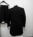 BROADWAY TUXMAKERS Men's Black Tuxedo Jacket with Tails Tailcoat