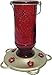 More Birds Red Vintage Hummingbird Feeder, Antique Glass Hummingbird Feeders for Outdoors, 5 Feeding Stations, 20 Ounces
