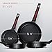 PRANZOELITE 2-Piece Nonstick 8 inch & 11Inch Frying Pan Set/Induction Frying Pans/Skillet Pan Set, Cookware Pan,Dishwasher Safe,BlacK