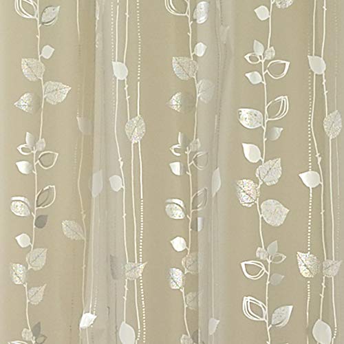 EXCELL Ivy Shower Curtain, Silver