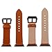 Apple Watch Band ,Vintage Vegetable Tanned Leather Watch Band For I Watch 42mm With Black Adaptor Light Brown