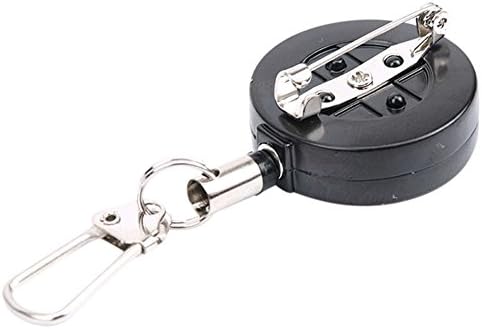 Retractable Badge Reel Anti-lost Easy Pull Buckle Metal Key Reel