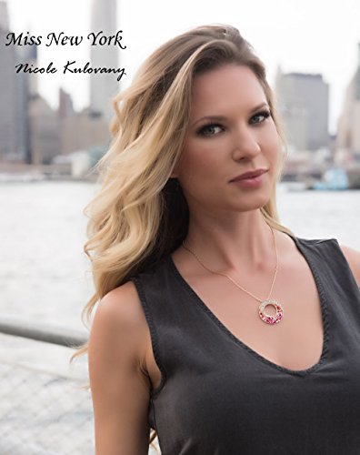Twin Moons Rose Gold Tone Multi-Stone Pink & Red Swarovski Elements Crystal Twisted Circle Pendant Necklace - Chain Chain 18" + 2" Extender