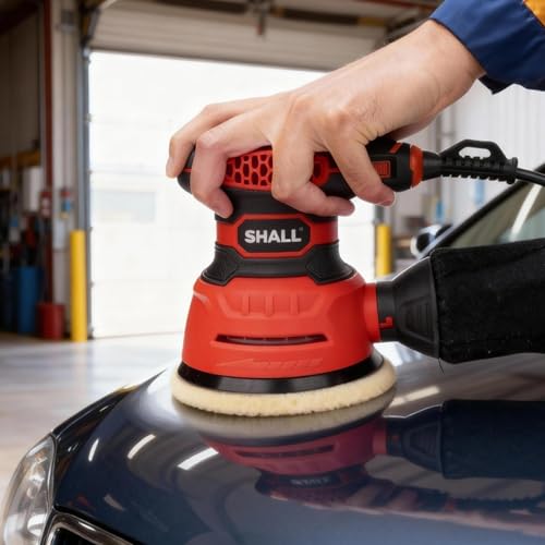SHALL 350W eccentric sanders, with 30 sanding sheets, 6 speeds, 125 mm hand tool, dust extraction function, suitable for sanding, polishing and woodworking.