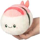 Squishable - Snacker Shrimp Sushi S1 E2 - Comfort Food Collection - 7.2 in - Soft Toy Collectible Stuffed Animal