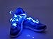 ApexPower LED Nylon Shoelaces Lights Up 3 Modes Battery Lights Shoestrings for Christmas Party Dancing Hip Pop Running Decorations(Blue---1 Pair)