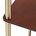 Amazon Brand – Rivet Olive 4 Wood Shelf Standing Floor Lamp With Light Bulb and USB Charging Station - 11.8 x 11.8 x 62 Inches, Antique Brass