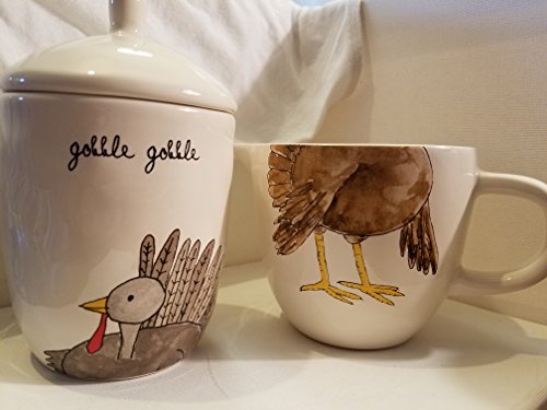 Rae Dunn Turkey Sugar Bowl and Creamer Set
