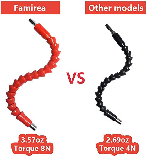 2pack Enhanced Edition Flexible Extension Magnetic Screwdriver Extention Hex Shaft Screw Power Drill Connection Tip 11.8'' Flex Adapter W/Extend Drive Quick Connect Adaptor Size Hexagon 1/4 '' - Thumbnail 2