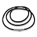jonline24h Black Braided Leather Cord Rope Necklace Chain Stainless Steel Clasp, 4mm, 14-30 inch(14)