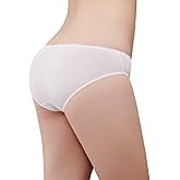 Husviuxin Women’s Disposable Underwear for Travel-Hospital Stays- 100% Cotton Panties White(10pk)