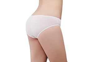 Husviuxin Women’s Disposable Underwear for Travel-Hospital Stays- 100% Cotton Panties White(10pk)