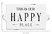 Creative Co-Op Distressed Metal Sentimental Wall Sign, “This is Our Happy Place”,White/Black