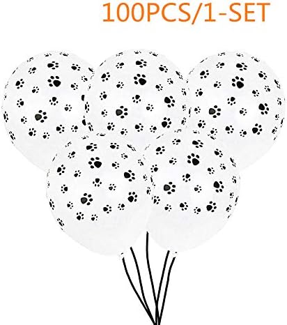 BOENTA Party Balloon Decoration Cow Print Dog Footprint Latex Balloon 12 Inch Thick Pearlescent Children's Birthday Party Decoration 100pcs dog