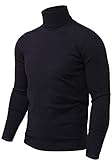 P.A Young Turtleneck Sweater for Men Wool-blend knitted Pullover Slim Fit