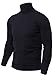 P.A Young Slim Fit Turtleneck Sweater for Men Wool Blend Pullover Sweater