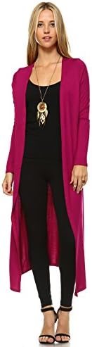 Issac Liev Isaac Liev Trendy Extra Long Duster Soft Cardigan
