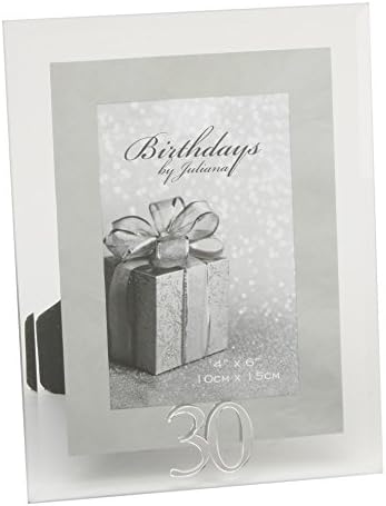 Oaktree Gifts 30th Glass & Mirror Photo Frames 4 x 6