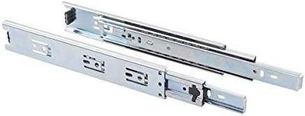 WoodworkPro Ball Bearing Drawer Slides, 8", Nickel Plated-Steel, 1-Pair