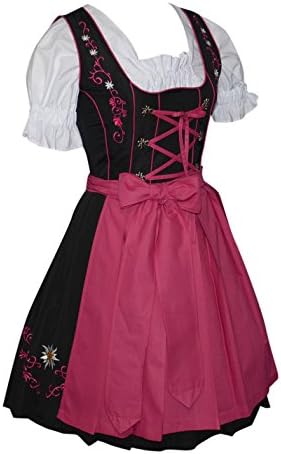 Edelweiss Creek 3 piece short German Dirndl Dress Pink (4)