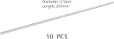 DDHOMIN 10 Pcs 30cm Stainless Steel Solid Round Rods 2.5mm Diameter view 2