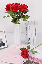 LVEFIT Artificial Rose Flower Red Flowers Red Rose