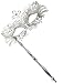 Coxeer Masquerade Mask on Stick Halloween Mask Metal Laser Cut Venetian Mask