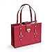 Texture Faux Leather File Organizer Tote - (Red)