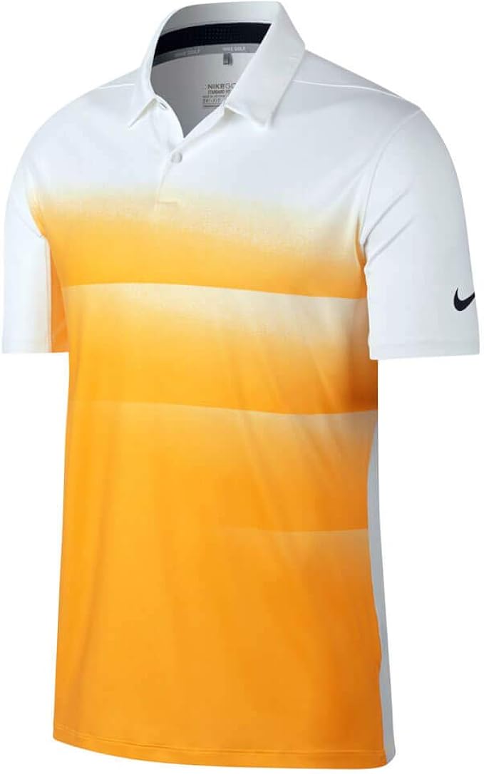 orange nike golf polo