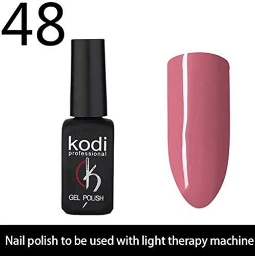 kodi Nail Gel Base Top Coat 12ML Resin LED Varnish Long Lasting Nail Gel Polish Soak Semi Permanent Gel Polish Primer Lacquer (48)