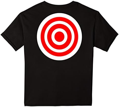 Kids Target T Shirt funny printed on the back bulls eye gift tee 12 Black