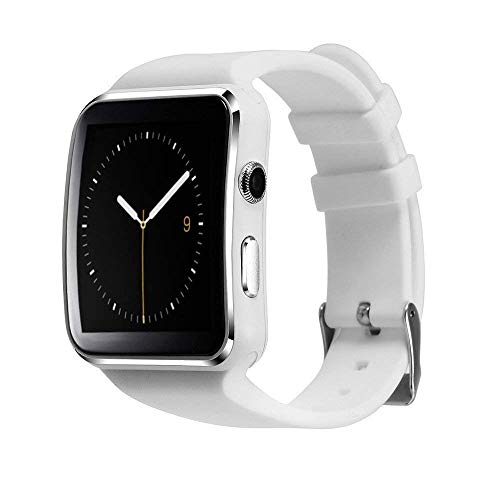 SNOOZEHUB X6 Bluetooth Smart Watch Compatible with All 3G & 4G Android/iOS Smartphones (White)