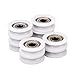 Letool10pcs U groove sliding door wheel 8x30x10mm POM caoted with 608zz bearing roller inner 8mm groove wheel (10)