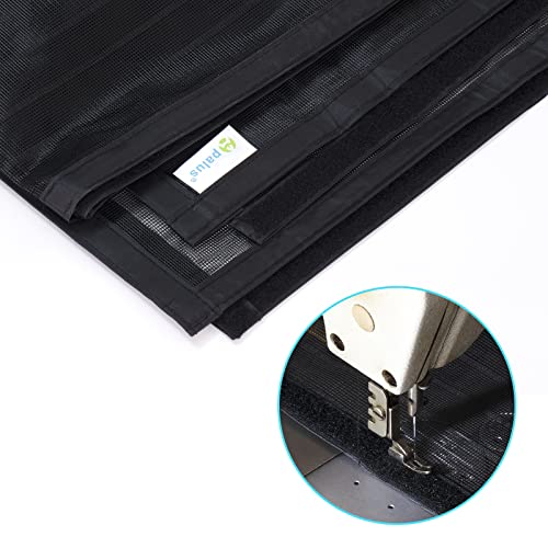 Apalus Fly Screen Door, Magnetic Insect Protection, Ideal for Balcony Doors, Cellar Doors and Patio Doors, Easy to Attach with Adhesive, No Drilling, Cannot be Shortened, 100 x 220 cm, Black