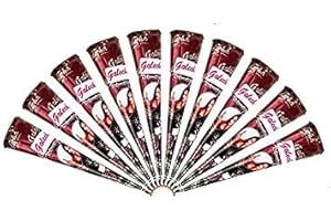 ATCUSA 12 Pack 100% Natural Ready to Use Henna Paste Hair Color Hair Dye Cones (25 gms, 12)