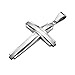 FIBO STEEL 4MM Stainless Steel Cross Necklace for Men Women Chain Necklace, 24 inches