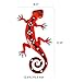 LIFFY Metal Gecko Outdoor Wall Decor Lizard Garden Art Red Hanging Decorations for Patio or Fence, 12.6 Inches Long