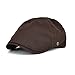 VOBOOM Cotton Flat Cabbie Hat Gatsby Ivy Irish Hunting Newsboy Cap (Coffee)