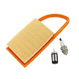 HURI Air Filter Fuel Filter Spark Plug for Stihl BR500 BR550 BR600 Backpack blowers Replace 4282 141 0300 4282 141 0300B