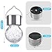 Torjim Hanging Solar Lights - 4 Pack White LED Solar Crackle Glass Ball Lights, Waterproof Outdoor Lanterns with Handle for Patio, Garden, Tree, Holiday Decoration